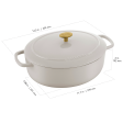 Ballarini Bellamonte Cast Iron 4.75-qt Oval Dutch Oven - Crema White Fashion