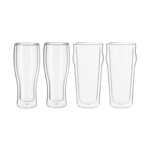 Zwilling Sorrento 4-pc Double-Wall Pint & Pilsner Glass Set Supply