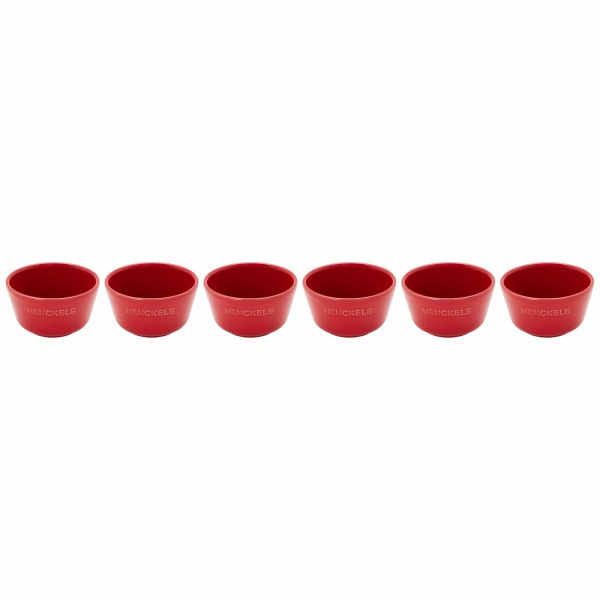 Henckels Ceramic 6-pc Round Ramekin Set - Cherry Red Online Hot Sale