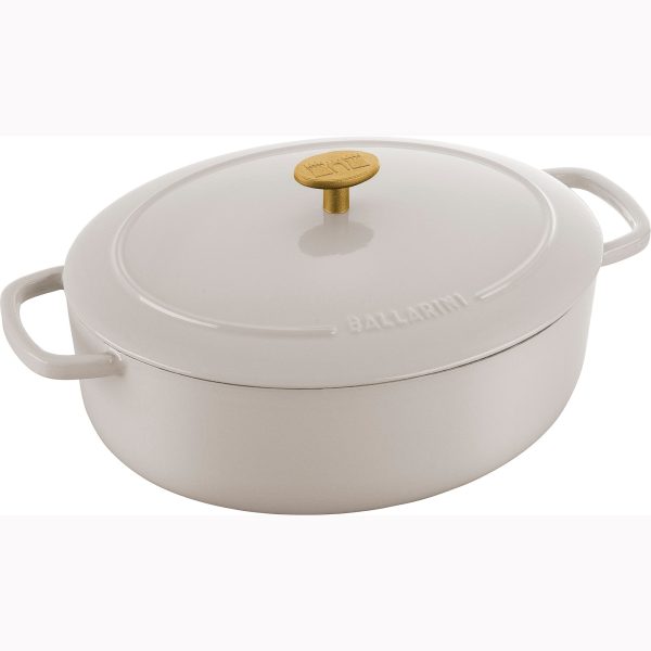 Ballarini Bellamonte Cast Iron 4.75-qt Oval Dutch Oven - Crema White Fashion