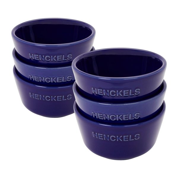 Henckels Ceramic 6-pc Round Ramekin Set - Dark Blue For Discount