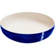 Staub Ceramic 11.5-inch Shallow Serving Bowl - Dark Blue Fashion