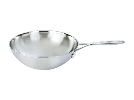 Demeyere Industry 5-Ply 5-qt Stainless Steel Flat Bottom Wok Online Sale