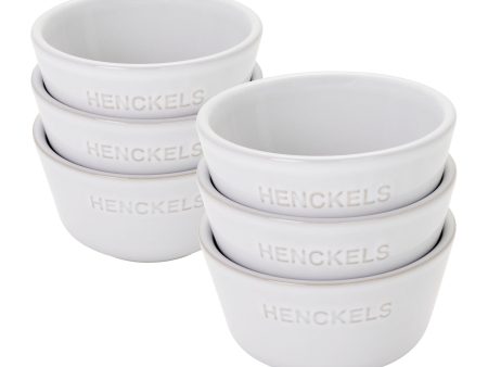 Henckels Ceramic 6-pc Round Ramekin Set - White For Sale