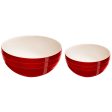 Staub Ceramic 2-pc Nested Mixing Bowl Set - Cherry Sale