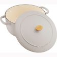 Ballarini Bellamonte Cast Iron 7.5-qt Round Dutch Oven - Crema White For Sale