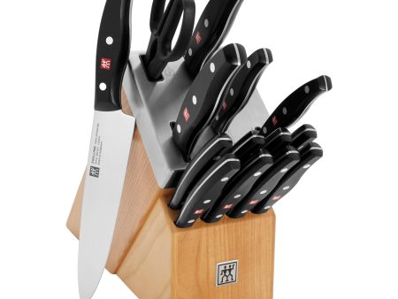 Zwilling Twin Signature 15-pc Self-Sharpening Knife Block Set - Natural Sale